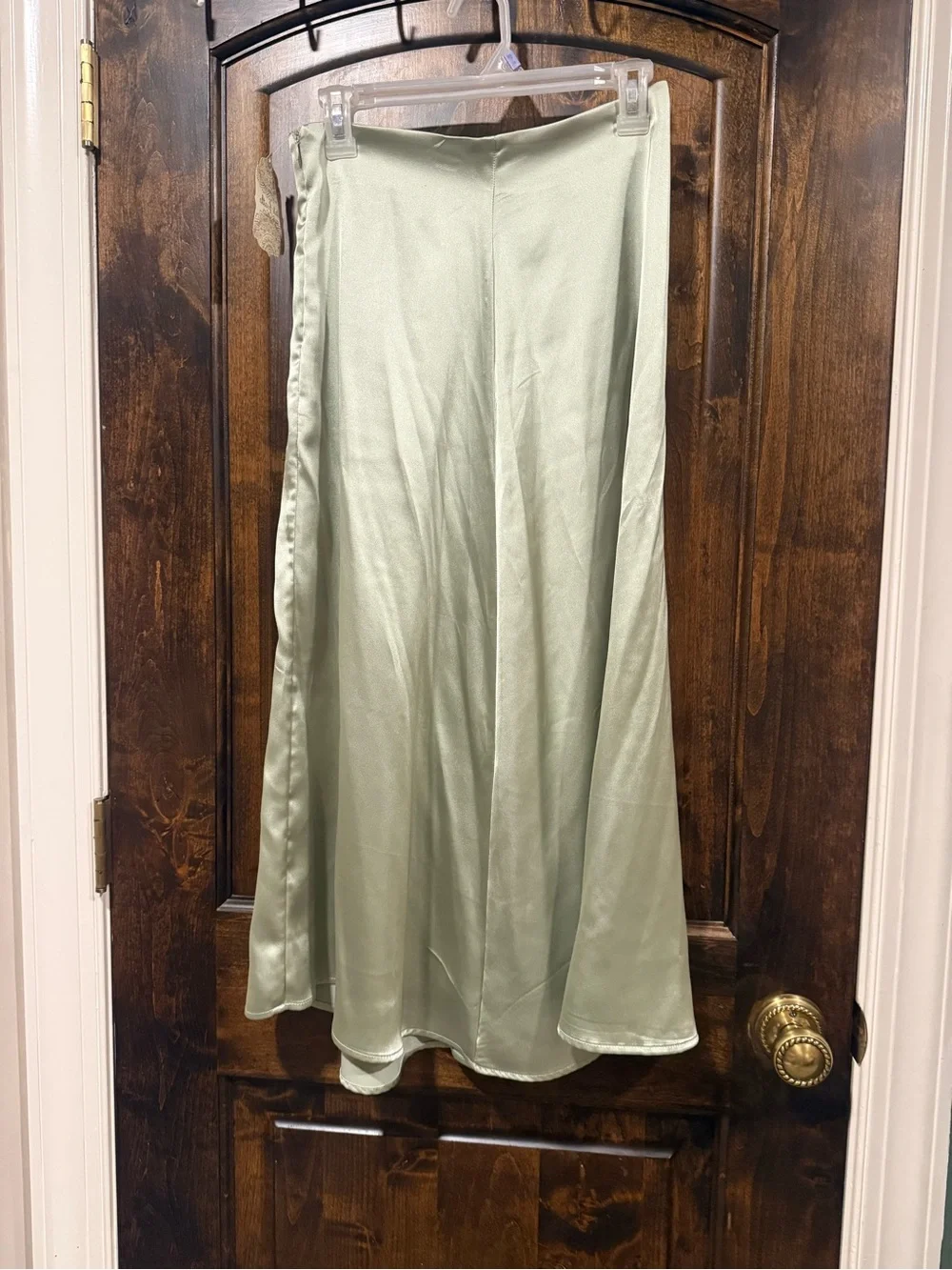 NEW WITH TAG Altar'd State Satin Maxi Skirt in Sage